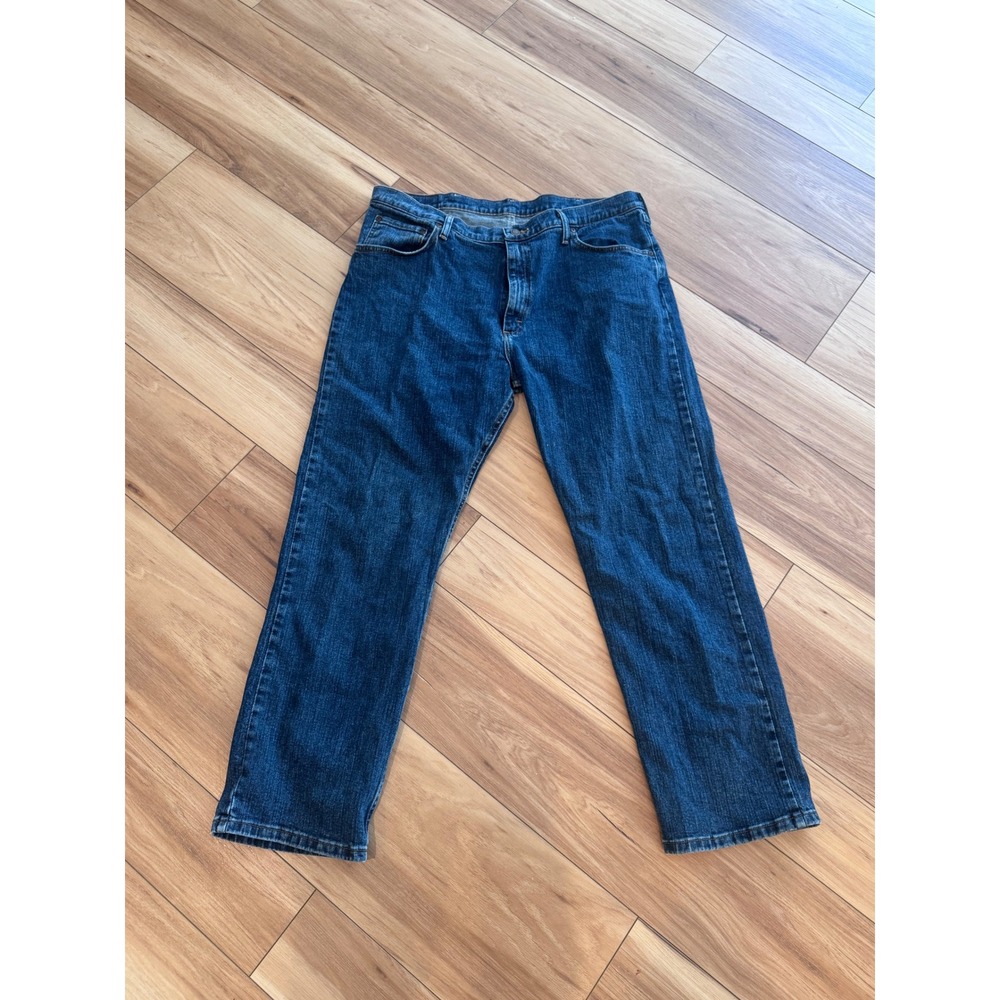 Wrangler Mens Regular Fit Straight Leg Jeans 38x29 Blue Denim 9WRGAMS Stretch
